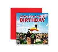 Huxters Carte d'anniversaire amusante Split the G pour lui, homme, fils, petit-fils, papa, oncle, frère, 18e, 21e, 30e, 40e anniversaire - 14,8 cm (toucan)