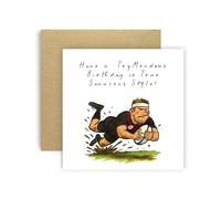 Huxters Carte d'anniversaire Saracens Rugby pour femmes, enfants - Fan des Sarasins - Anniversaire Trymendous Birthday pour fils, petit-fils, frère, neveu, sœur, nièce, tante, maman, papa (saracens)