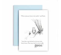 Huxters Carte de condoléances - Ourson et Porcinet Perte et Souvenir - Never Really Gone - Sorry for Your Loss, Thinking of You, Condolences (Never Gone)