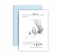 Huxters Carte de condoléances - Ourson et Porcinet Perte et Souvenir - They Take a Part of Us - Sorry for Your Loss, Thinking of You, Condolences (Part of Us)