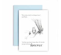 Huxters Carte de condoléances - Pooh and Porcinet Loss and Remembrance - Love You Keep Forever - Sorry for Your Loss, Thinking of You, Condolences (Keep Forever)