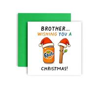 Huxters Carte de Noël pour frère, lui et homme - Fantastiques cartes de Noël - Saisons de vœux amusantes et rires de Chistmassy (frère)