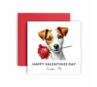 Huxters Carte de Saint-Valentin du chien - Jack Russell Terrier - Happy Valentines to Dog Mum and Dog Dad - Dog Best Friend (Jack Russell Terrier)