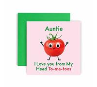 Huxters Cartes d'anniversaire pour femme - Carte d'anniversaire « I Love You Auntie » pour elle - Carte d'anniversaire amusante pour tante - 14,8 cm (tante