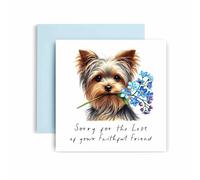 Huxters Sorry for Loss of Dog - Yorkshire Terrier - Condolences to Dog Mum and Dog Dad - Dog Best Faithful Friend Deepest Sympathy (Yorkshire Terrier)