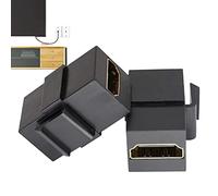 HuYan Adaptateur de coupleur DisplayPort Keystone Jack, Keystone - Module d'extension HD à tête droite pour projecteurs, téléviseurs HD, ordinateurs, lecteurs vidéo en streaming