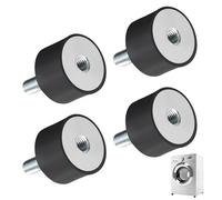 Huybaa 4PCS Silent Bloc M6, Support en Caoutchouc Anti-Vibration pour Climatiseur, Moteurs et Compresseurs d'Air (VD20*15 M6*18)
