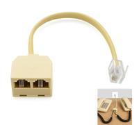 Huybaa Cable RJ11 Adaptateur,Répartiteur de téléphone RJ11 avec câble, Adaptateur telephone fixe pour box