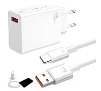 Huybaa Chargeur Rapide 90W avec Câble USB-C 6A 1M - Compatible Xiaomi 15 Ultra/14/13, Redmi Note 14/13, POCO X7 Pro/F6, Chargeur Xiaomi 90W Hypercharge