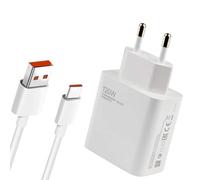 Huybaa Chargeur xiaomi 120w,Chargeur Rapide 120W avec 6A Câble USB C,pour Xiaomi 12 13 14 xiaomi POCO F7 Ultra F6,Chargeur Redmi Turbo 4 3 Note 14 13 12 11 Pro,Peut être utilisé pour d'autres Marques