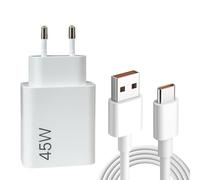 Huybaa Chargeur xiaomi 45w,Chargeur Rapide redmi Note 14 13 12,avec 6A Câble USB C 1M,QC3.0 pour xiaomi 14 13 redmi Turbo 4,Chargeur realme,Disponible pour d'autres Marques