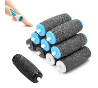 Huybaa Lot de 10 rouleaux de rechange pour enlèvement de calles, pierre ponce pour pieds, 3 niveaux de rugosité, compatible avec Dr Scholl
