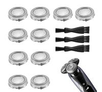 Huybaa Lot de 9 Pièces Tête de Rasoir Recharge SH30 - Compatible Philips Série 3000/2000/1000, Star Wars, Aquatouch - Système Rotatif 360° - Nettoyage Facile