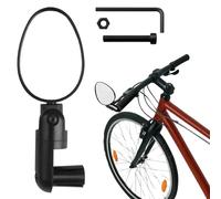 Huybaa - Rétroviseur de guidon Vélo de Ville, Retroviseur Moto, Retroviseur Trotinette Electrique - Rétroviseur Rétractable Incassable Orientable Réversible, Noir