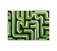 HUYEEI 1 Pcs Impression sur Toile Abstrait Labyrinthe vert affiche de décoration d'intérieur sur le mur de fond de la chambre et du salon(Vert)-40x60cm Sans cadre