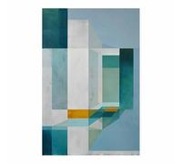 HUYEEI Art Moderne Style Abstrait Structures géométriques colorée Tableau,Salon Murale Moderne ableau chambre salle de bain bureau Appartemen Décoration(Vert197)-60x80cm Sans cadre