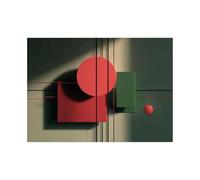 HUYEEI Décor Abstrait Peintures Corps rouge et vert Grandes impressions d'art moderne,pour peintur photo pour salon Toile Chambre Mur Salle de bain Bureau(Vert)-20x30cm Sans cadre