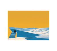 HUYEEI Décor Abstrait Peintures Désert d'ombre solitaire Grandes impressions d'art moderne,pour peintur photo pour salon Toile Chambre Mur Salle de bain Bureau(Jaune)-20x30cm Sans cadre