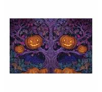 HUYEEI Impression sur Toile Halloween Citrouille sur un arbre impression d'art tableau decoration, Convient pour salon, chambre à coucher(orange156)-20x30cm Sans cadre