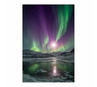 HUYEEI Impression sur Toile Paysage Aurore nocturne tableaux, arts décoratifs, Convient pour le salon, la salle de bain Décoration murale, etc.(Violet;)-70x100cm Sans cadre