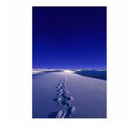 HUYEEI Impression sur Toile Paysage Les traces de sable. tableaux, arts décoratifs, Convient pour le salon, la salle de bain Décoration murale, etc.(bleu)-60x90cm Sans cadre