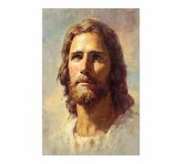 HUYEEI Jésus Christ Affiche Style Le regard perdu dans des pensées lointaines Impression sur ToileDécoration Murale, pour Maison Couloir de l'appartement Bain Salon Chambre(blanc)-20x30cm Sans cadre