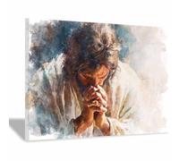 HUYEEI JéSus Christ Toile Tableau Naissance du Saint Enfant sur toile Poster de décoration,Decoration à La Maison Murale Tableaux salon, chambre(beige64)-40x60cm Encadrée