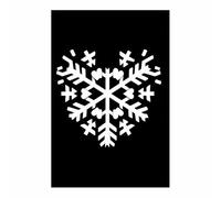 HUYEEI Love Heart sur Toile Cœur - Flocon de neige en forme de cœur Affiche Decoration Murale Image sur Toile Peinture Tableau Decoration Murale Salon Chambre Couloir(blanc)-60x80cm Sans cadre