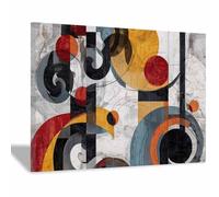 HUYEEI Oeuvre Peinte Abstraite Toile Moderne Mur Composition tourbillonnante colorée S'applique à,Tableau Decoration Murale Chambre Salon Maison Deco Cuisine(Gris91)-60x80cm Encadrée