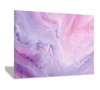 HUYEEI Oeuvre Peinte Abstraite Toile Moderne Mur Vortex rose et violet S'applique à,Tableau Decoration Murale Chambre Salon Maison Deco Cuisine(Violet pâle46)-40x60cm Encadrée