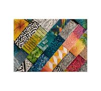 HUYEEI tableau mural abstrait moderne Autocollant à motifs colorés pour le salon, la décoration de la maison(Multicolore)-60x90cm Sans cadre