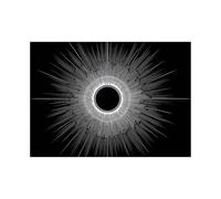 HUYEEI tableau mural abstrait moderne Rayon lumineux pour le salon, la décoration de la maison(Noir)-20x30cm Sans cadre