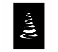HUYEEI Tableaux Muraux Modernes Style Abstrait Empilement de pierres blanches Peinture sur Toile Affiches et Gravures,pour Chambre Salon Salle de bain Cuisine Couloir(Blanc158)-60x90cm Sans cadre