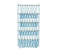 Huyeruie Filet de rangement pour petits jouets en peluche, 4 couches, organiseur bohème, filet de rangement pour jouets, hauteur réglable pour salle de jeux