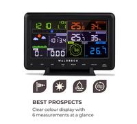 Huygens Station météo multifonction pro 6 en 1 écran couleur WiFi App