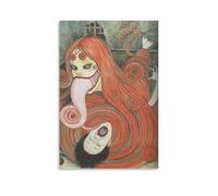 HUYREWHUYUU Junji Ito Poster vintage décoratif esthétique sur toile pour salon, chambre à coucher, 20 x 30 cm, style sans cadre