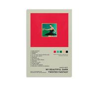 HUYREWHUYUU KANYE WEST 1 affiche vintage - Peinture murale esthétique - Impression sur toile pour salon, chambre à coucher, 30 x 45 cm - Style sans cadre