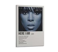 HUYREWHUYUU Kelly Rowland Album Here I Poster vintage décoratif sur toile pour salon, chambre à coucher, 20 x 30 cm, style cadre