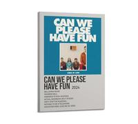 HUYREWHUYUU Poster décoratif vintage « Kings of Leon Can We Please Have Fun » - Impression sur toile pour salon, chambre à coucher - 50 x 75 cm - Style cadre