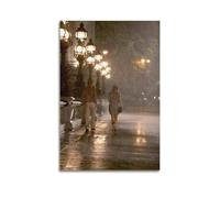 HUYREWHUYUU Poster vintage de film Midnight in Paris, peinture décorative esthétique sur toile pour salon, chambre à coucher, 20 x 30 cm, style sans cadre