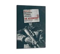 HUYREWHUYUU Poster vintage The Accountant (2016) - Peinture décorative - Esthétique - Décoration murale sur toile pour salon, chambre à coucher - 50 x 75 cm - Style cadre