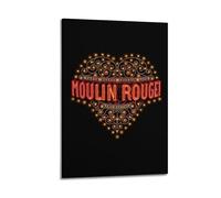 HUYRYRRHT Moulin Rouge Poster décoratif sur toile style vintage avec cadre pour salon, chambre à coucher, 40 x 60 cm