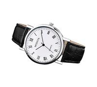 HUYTBYG Ft500wc-5bv Montre classique pour homme avec cadran romain et calendrier, blanc, taille unique