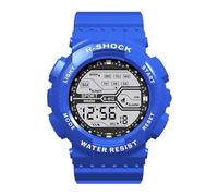 HUYTBYG Hommes Sport Mode Poignet LCD Chronomètre Date Montre Caoutchouc Numérique Garçon Montre Arbitre Football, bleu, taille unique