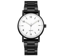 HUYTBYG Montre à quartz haut de gamme pour femme avec cadran en acier inoxydable et lumineuse, montre à remonter pour femme, sans pile, F, One Size