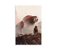 HUYTRGRBRT Poster de vaisseau spatial de science-fiction - Art mural décoratif sur toile moderne pour salon - 40 x 60 cm - Style sans cadre