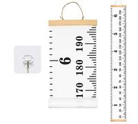 Huyu Tableau de croissance pour bébé, tableau de la hauteur des enfants à suspendre au mur Règles de mesure pour enfants garçons filles Décoration de chambre d'enfant Amovible et effaçable Tableau de croissance 20,1 x 200,7 cm (blanc)