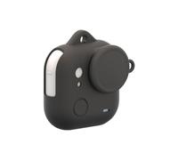 HUYUAWA Étui de protection en silicone compatible avec Insta360 GO Ultra Sleeve Case Cover Lens Cap w/n Lanyard for Insta 360 GO-Ultra Tiny Action Camera Accessories (Type 1 : Noir)