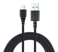 HUYUN Câble de charge de données USB C vers USB compatible avec Razer Viper V2 Pro/DeathAdder V3 Pro/Basilisk V3 Pro Adaptateur de souris de jeu sans fil (Noir)