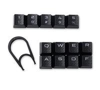 HUYUN Cherry MX Key Switch FPS & MOBA Touches de rechange rétroéclairées pour claviers de jeu Corsair (13 touches, noir)
